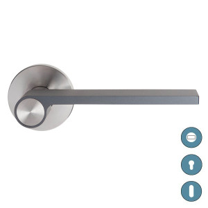 Poignée de porte OUTLINE - Gris / Look inox