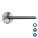 Poignée de porte OUTLINE rosace noir-inox