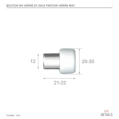 Bouton de meuble IGLOO - Verre