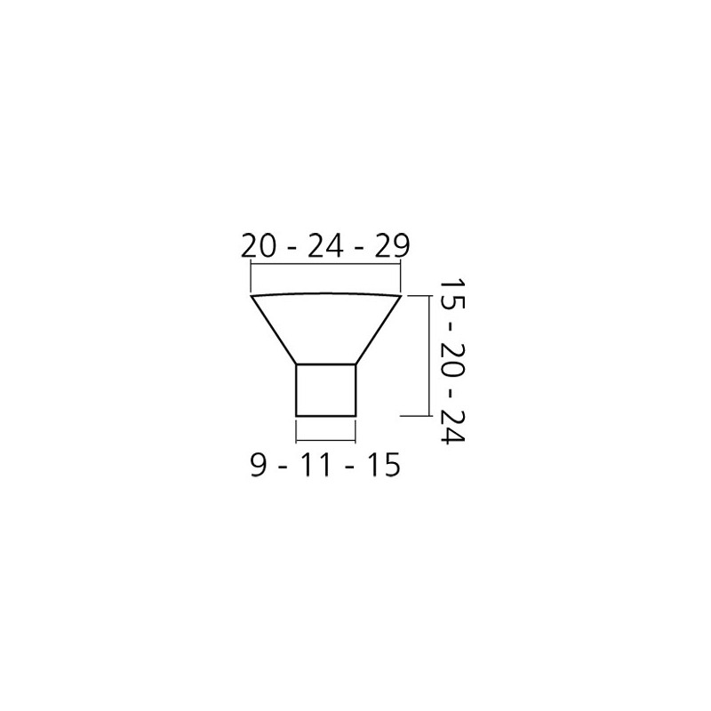 Bouton Conique Transparent EZ – Style Simple Et Pratique