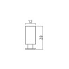 Bouton de meuble CYLINDRIQUE - Chromé
