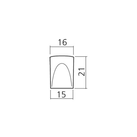 Bouton de meuble INCURVE - Look inox