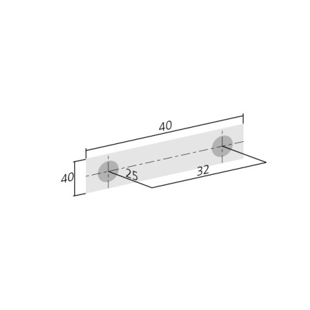 Bouton de meuble CARRE - Look aluminium