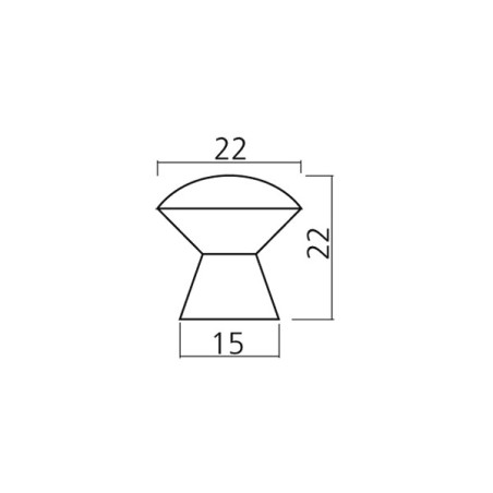Bouton de meuble MUSHROOM - Look inox