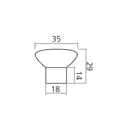 Bouton de meuble SIMPLO - Chromé