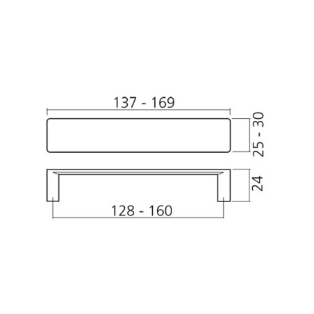 Poignée de meuble REGLE - Look inox