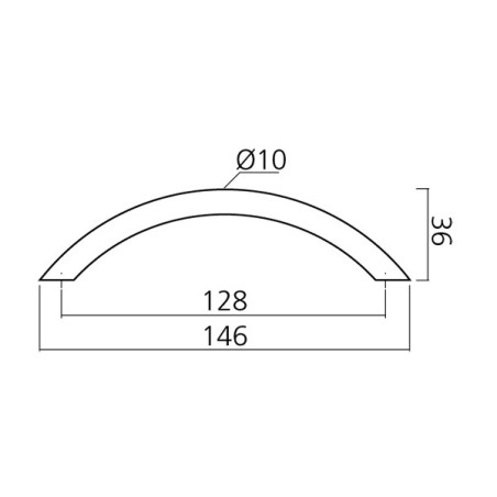Poignée de meuble ø10mm - Look inox