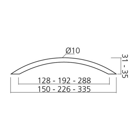 Poignée de meuble Ø10 - Look inox