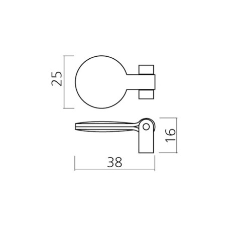 Bouton de meuble TIRETTE - Cuir