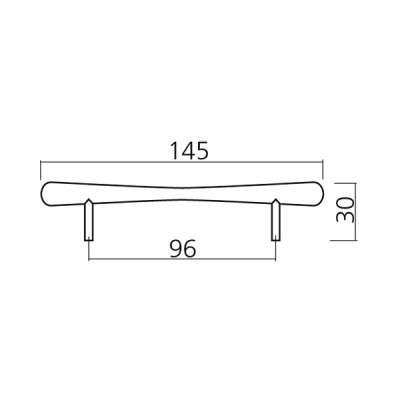 Poignée de meuble LONG DROP de FURNIPART - Look aluminium