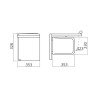 Poubelle de cuisine pivotante 1 bac - 16 L