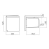 Poubelle de cuisine pivotante 2 bacs - 15 L