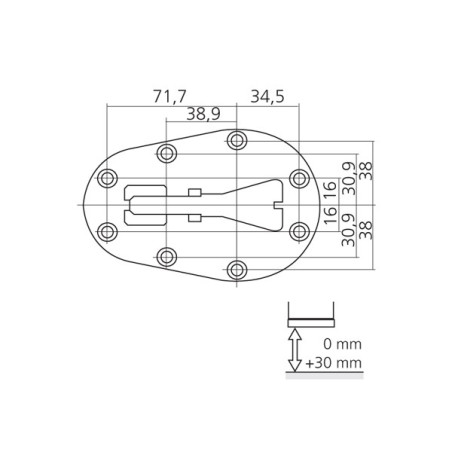 Pied de table repliable - 700 mm