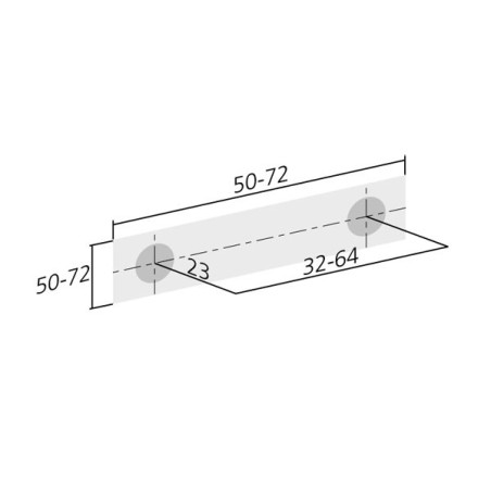 Bouton de meuble carré look inox QUADRO