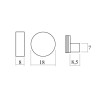 Support de fixation rond en laiton pour miroir
