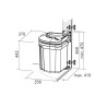 Poubelle cuisine pivotante EuroFlexx 1 bac - 35 L