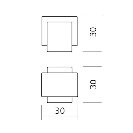 Butée de porte rectangulaire