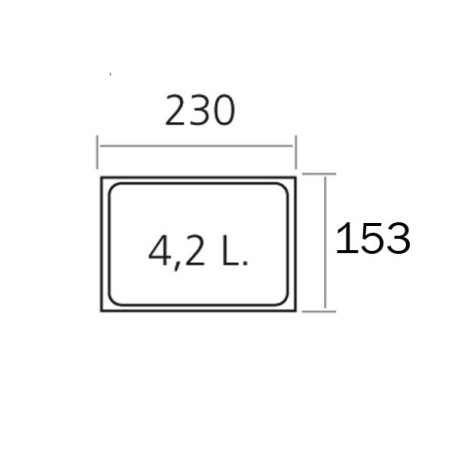 Bac poubelle gris - 4,2 L