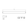 Réglette LED en applique avec interrupteur
