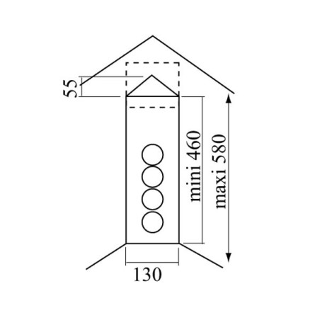 Bloc prise d'angle inox 4 prises ajustable en hauteur