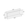 Poignée de meuble CUVETTE rectangle - Look inox