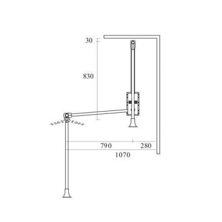 Barre de penderie escamotable classique pour caisson de meuble