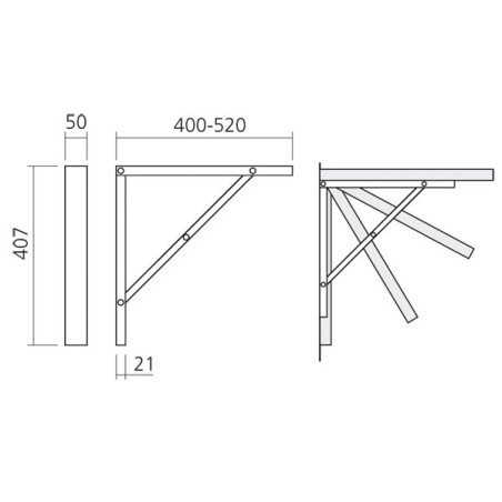 Support de table repliable - Blanc