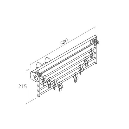 Porte pantalons coulissant avec système pivotant