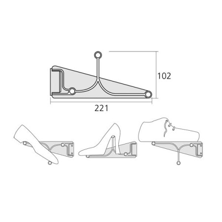 Porte-chaussures fixe ajustable