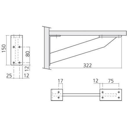 Console de snack AUSTIN - Anodisé argent