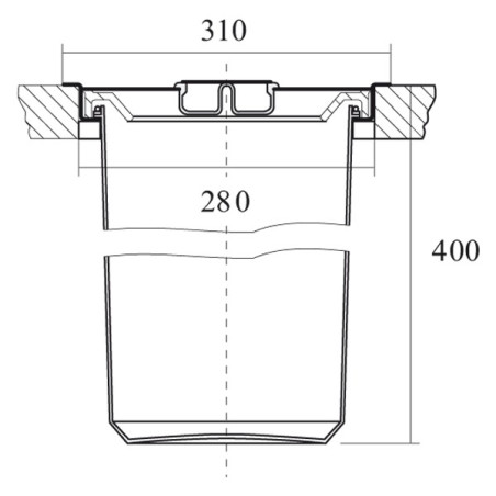 Poubelle de plan de travail - 13L