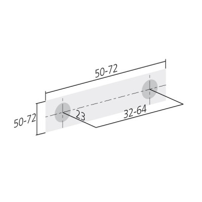 Bouton de meuble QUADRO - Chromé