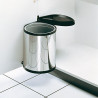 Poubelle cuisine pivotante ronde inox 1 bac - 12 L