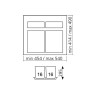 Poubelle cuisine pour tiroir 2 bacs - 32 L