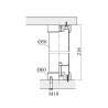 Console de snack TOWER - Inox brossé / Chromé / Alu