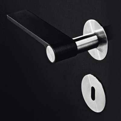 Poignée de porte OUTLINE - Look inox / Argent