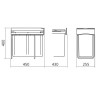 Poubelle de cuisine coulissante 1 bac - 30 L