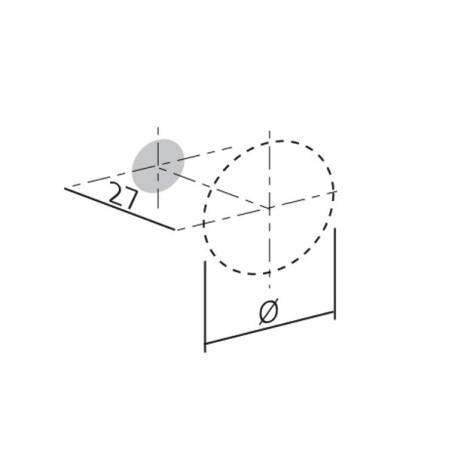 Bouton de meuble verre rond FJORD