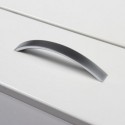Poignée de meuble look aluminium forme courbe