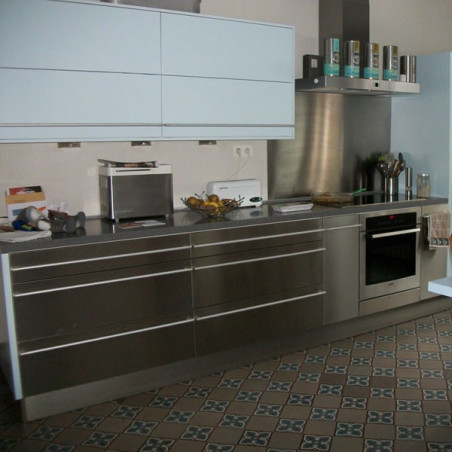 Poignée de meuble cuisine aluminium bimatière ATOME