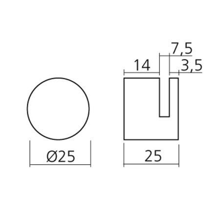 Jeu de 4 fixations miroir NOVA