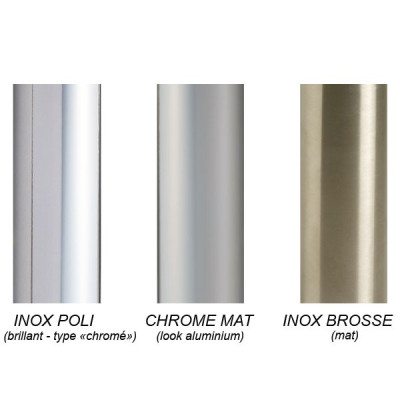 Console de snack TOWER - Inox brossé / Chromé / Alu