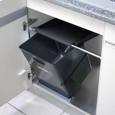 Poubelle cuisine basculante 1 bac 35 litres