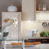 Console de snack TOWER - Inox brossé / Chromé / Alu