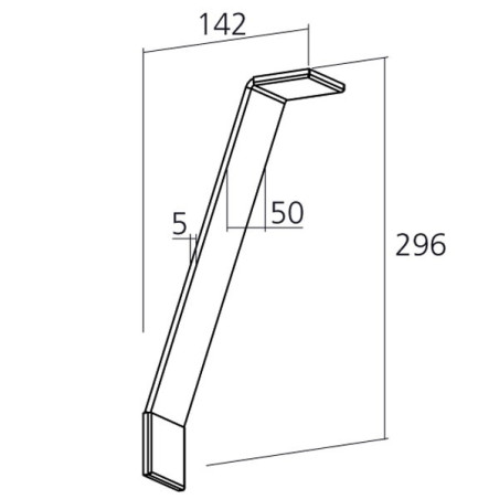Console de snack flat inox