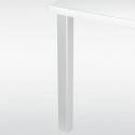Pied de table carré 60 mm hauteur 870 mm blanc, chromé ou inox