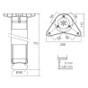 Lot de 4 pieds de table ronds ALDO - 710 mm