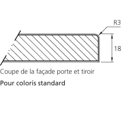 Porte de cuisine sur-mesure NILO laque