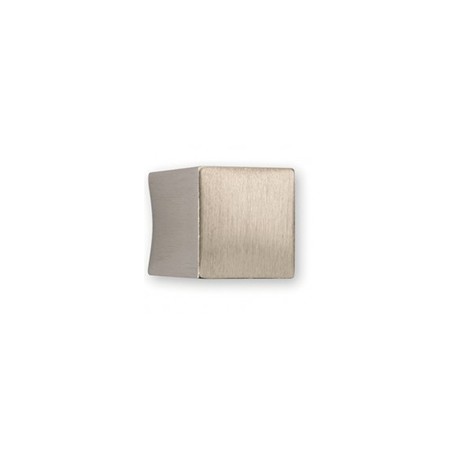 Bouton de meuble look aluminium forme carré