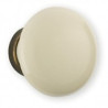 Bouton de meuble - Porcelaine blanc bronzé